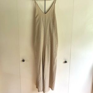 Wide leg linen jumpsuit